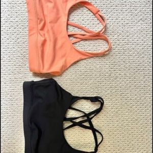 Two lululemon energy bras, excellent condition.